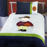 Thumbnail for Dude Basketball Embroidered Quilt Cover Set Single