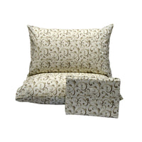 Thumbnail for Polyester Cotton Swirls Cream Quilt Cover Set King