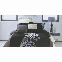 Thumbnail for Pierre Black Grey Quilt Cover Set KING