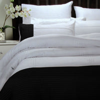 Thumbnail for Pintuck Black Quilt Cover Set Single