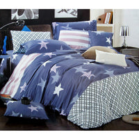 Thumbnail for 310TC Starry Love Cotton Printed Quilt Cover Set Single