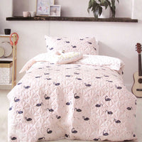 Thumbnail for Swan Blush Quilt Cover Set Single