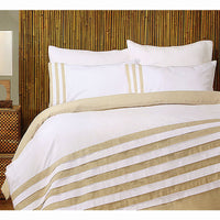 Thumbnail for Turin White Linen Quilt Cover Set KING