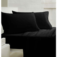 Thumbnail for Gainsborough 250tc Polyester Cotton Sheet Set Black King