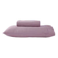 Thumbnail for 280TC 50% Polyester 50% Cotton Sheet Set Single Lavender
