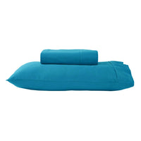 Thumbnail for 280TC 50% Polyester 50% Cotton Sheet Set Single Peacock