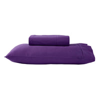 Thumbnail for 280TC 50% Polyester 50% Cotton Sheet Set Single Purple