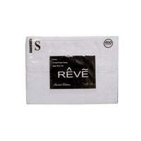 Thumbnail for 400TC Reve 100% Cotton Sateen Sheet Set White Single