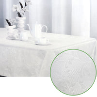 Thumbnail for Leaves Off White Luxury Jacquard Tablecloth 145 x 225 cm