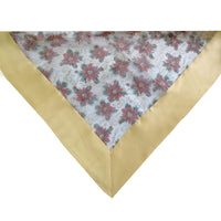 Thumbnail for Gold Poinsettia Sheer Organza Glitter Table Cloth 150 x 305 cm