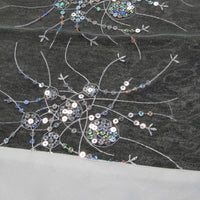 Thumbnail for White Sequined Organza Glitter Table Cloth Topper 90 x 90 cm