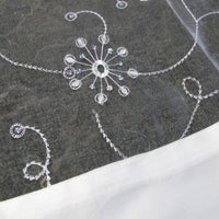 Thumbnail for White Sequined Organza Glitter Table Cloth Topper 90 x 90 cm