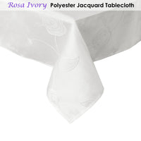 Thumbnail for Jacquard Tablecloth Rosa Ivory 135 x 180 cm