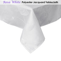 Thumbnail for Jacquard Tablecloth Rosa White 135 x 180 cm