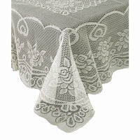 Thumbnail for Rose Lace Polyester Tablecloth Cream 130 cm Square