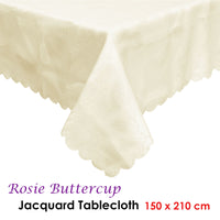 Thumbnail for Rosie Buttercup Luxury Jacquard Tablecloth 150 x 210 cm