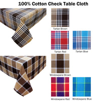 Thumbnail for Check Table Cloth Tartan Brown 180 x 180 cm