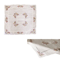 Thumbnail for Victoriana Cream Applique Embroidered Table Topper 85 x 85 cm