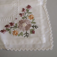 Thumbnail for Victoriana Cream Applique Embroidered Table Topper 85 x 85 cm