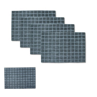 Thumbnail for Choice Set of 4 Reversible PVC Table Placemats Checkered Grey