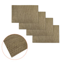 Thumbnail for Choice Set of 4 PVC Table Placemats Diamonds Gold