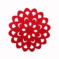 Thumbnail for Choice Set of 4 Felt Round Table Placemats Red