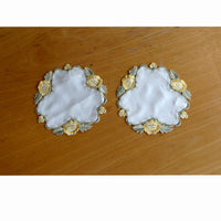 Thumbnail for Set of 2 Embroidered Doilies Floral 11