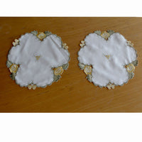 Thumbnail for Set of 2 Embroidered Doilies Floral 8