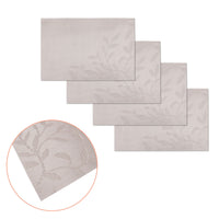 Thumbnail for Choice Set of 4 PVC Table Placemats Leaves Taupe