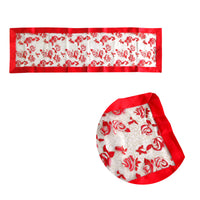 Thumbnail for Red Rosie Sheer Organza Glitter Table Runner 40 x 138 cm Red