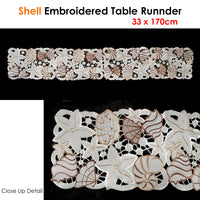 Thumbnail for Shell Embroidered Table Runner 33 x 170cm