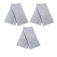 Thumbnail for Set of 6 Microfibre Striped Tea Towels Charcoal