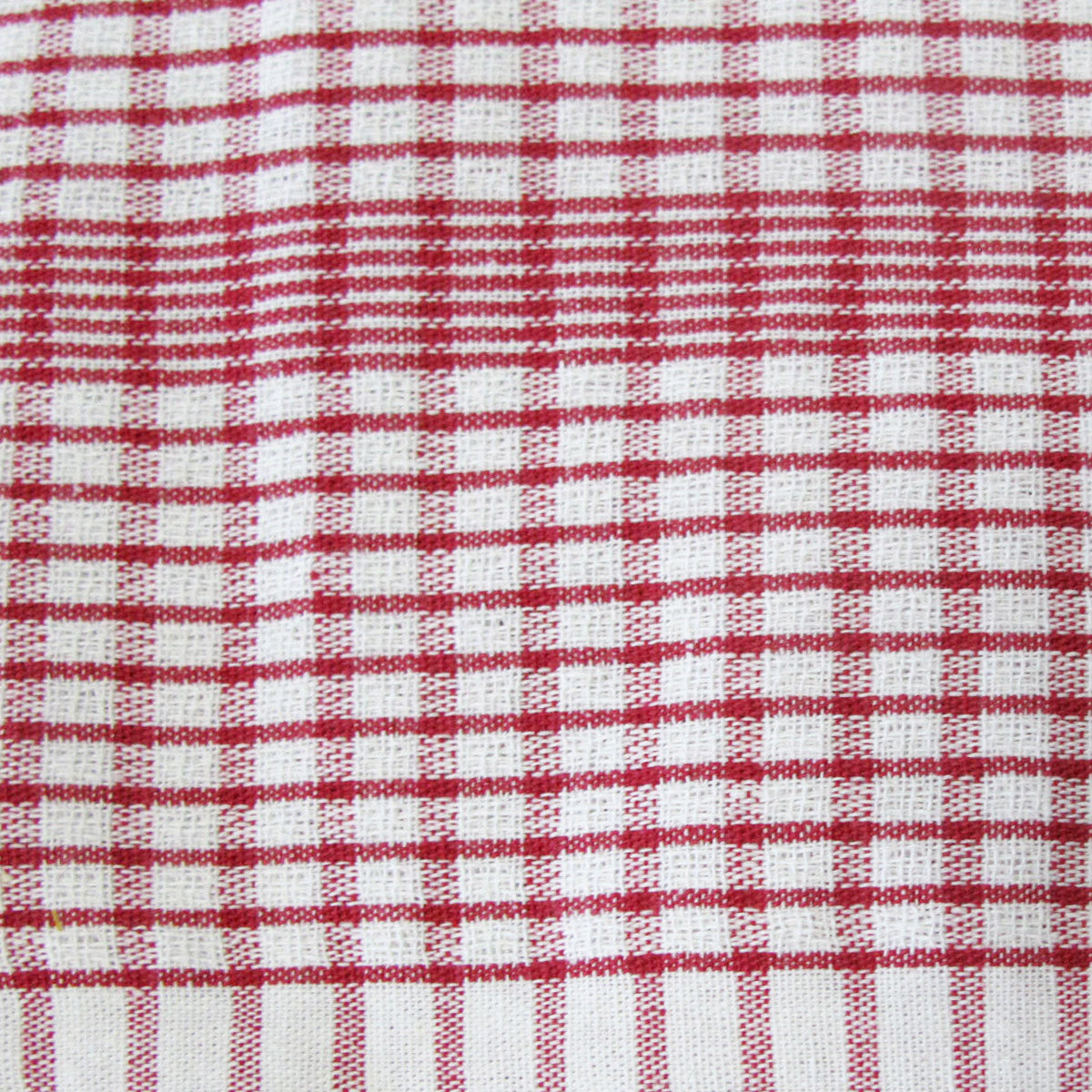 Set of 3 Jumbo Cotton Checkered Tea Towels 60 x 90 cm Red