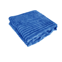 Thumbnail for 240GSM Corduroy Striped Throw Rug Blue
