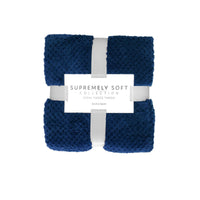 Thumbnail for Soft Diamond Fleece Throw Rug Blue