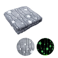 Thumbnail for Grey Stars Glow in the Dark Throw Rug 125x152 cm