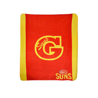 Thumbnail for AFL Licensed Polar Fleece Throw Gold Coast Suns