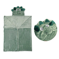 Thumbnail for Hooded Wrap & Snuggle Animal Blanket Throw Rug Dinosaur