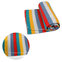 Thumbnail for Funky Cute Polar Fleece Throw Rug Bright Stripes