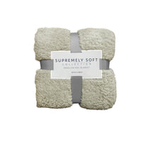 Thumbnail for Soft Woollen Feel Throw Rug/Blanket Stone
