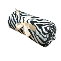 Thumbnail for Zebra Chenille Textured Throw Rug Black
