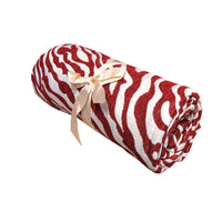 Thumbnail for Zebra Chenille Textured Throw Rug Red
