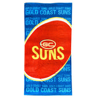 Thumbnail for AFL Licensed Cotton Beach Towel Gold Coast Suns