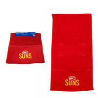 Thumbnail for AFL Gym Towel with Pocket Gold Coast Suns