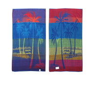 Thumbnail for Set of 4 Imperfect Jacquard Terry Beach Towels Palm Tree