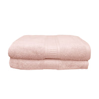 Thumbnail for Set of 2 Coral Combed Cotton Bath Sheets 80 x 160 cm
