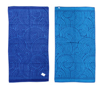 Thumbnail for Jacquard Velour Reversible Beach Towel Blue Swirls