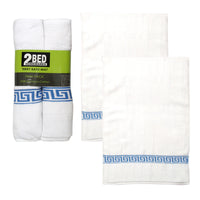 Thumbnail for Set of 2 Greek Key Bath Mats White