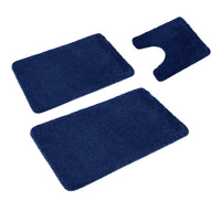 Thumbnail for Florenz Set of 3 Contour Bath Mat Set Navy (Also Known as State Blue)