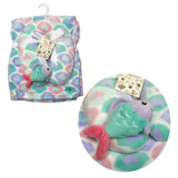 Thumbnail for Baby Animal Coral Fleece Blanket + Pillow Fish